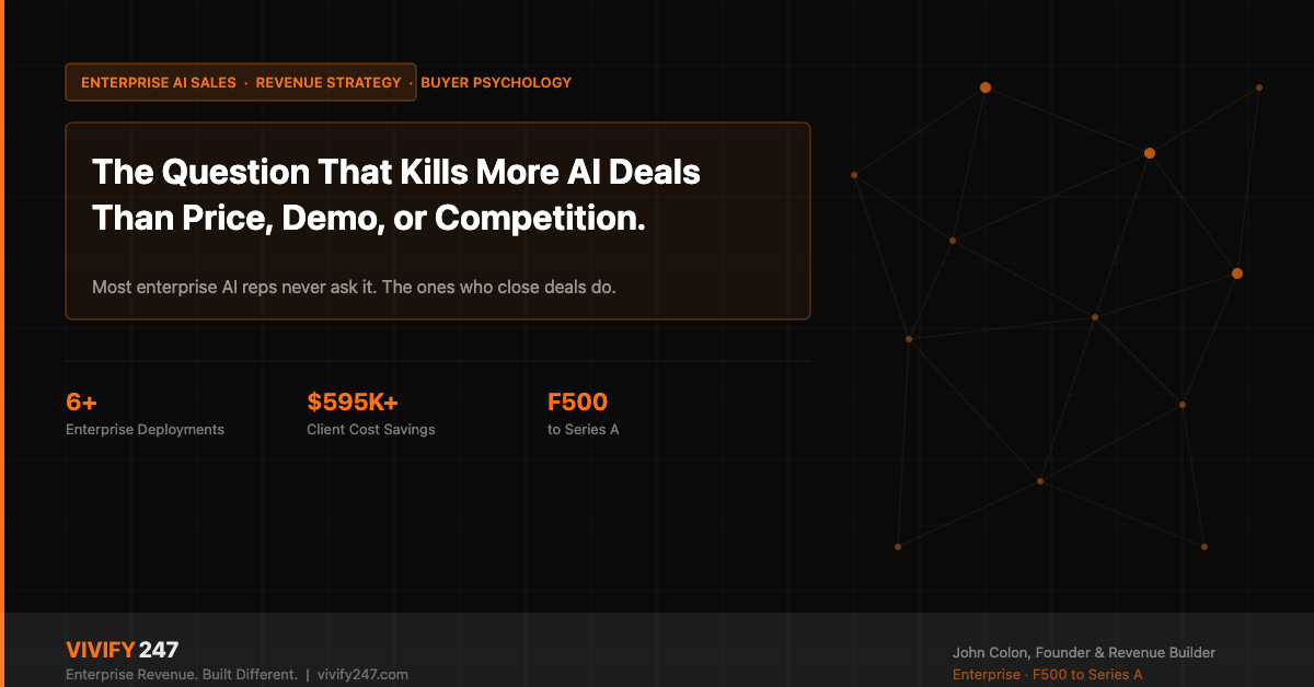 The Question That Kills More AI Deals Than Price, Demo, or Competition